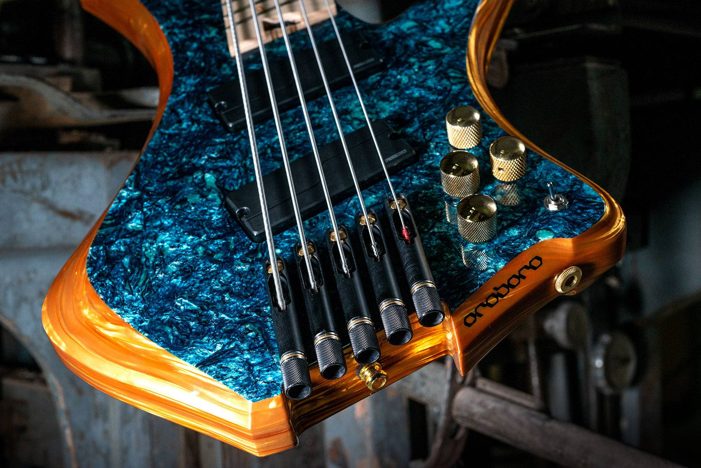 Basso Elettrico Python 5 - Azure/Gold