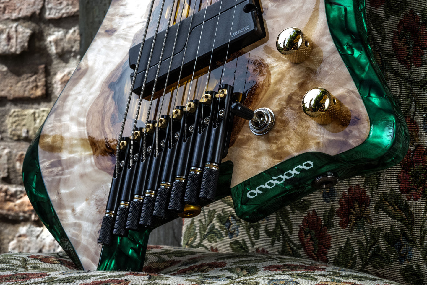 Chitarra Elettrica Python 8 Emerald/Gold